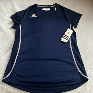 NWT Adidas Blue and White athletic top